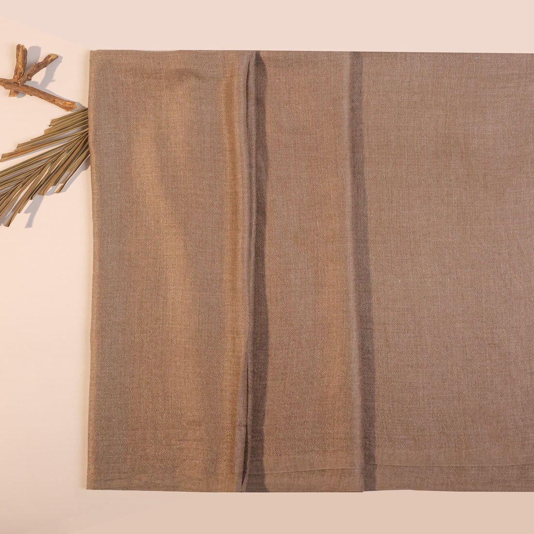 Handwoven Cashmere scarf- Brown